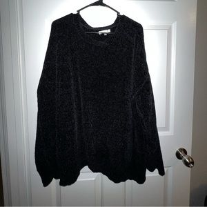 Woman’s sweater black fuzzy